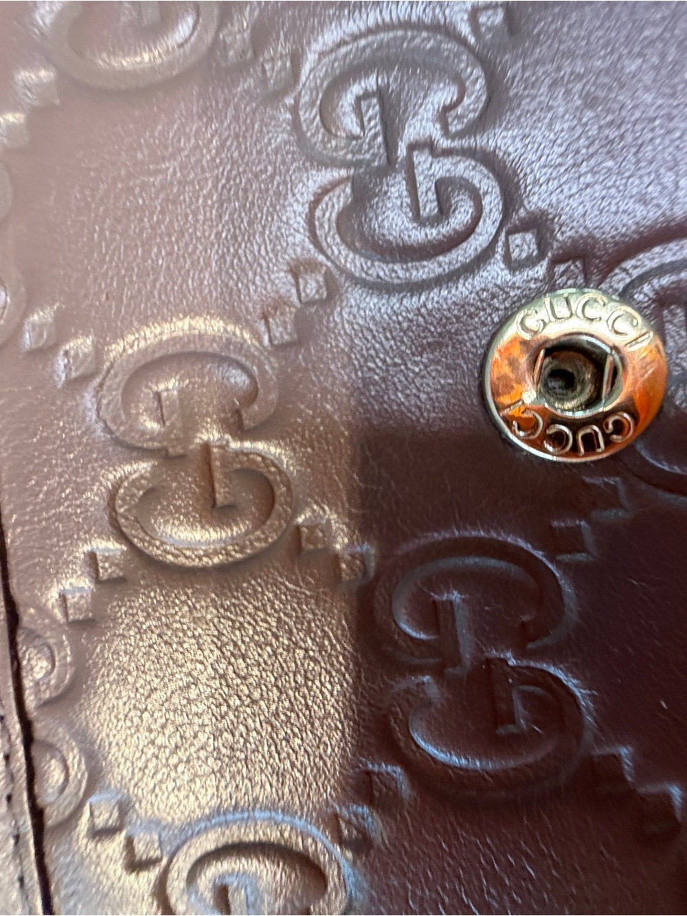 Vintage Gucci Guccissima Taupe Leather Continental Wallet GG Logo Italy - Picture 16 of 16
